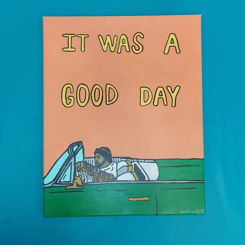 Ice Cube Canvas Painting, Today Was A Good shops Day, Large Canvas Painting, Original Artwork, Rapper Ice Cube Art, The Predator Album, Music Art.