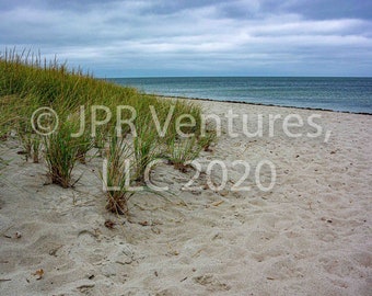 West Dennis Beach in Dennis Massachusetts on Cape Cod, Gorgeous Natural Sandy Beach, Serene Seaside Photograph, Print and Canvas Options