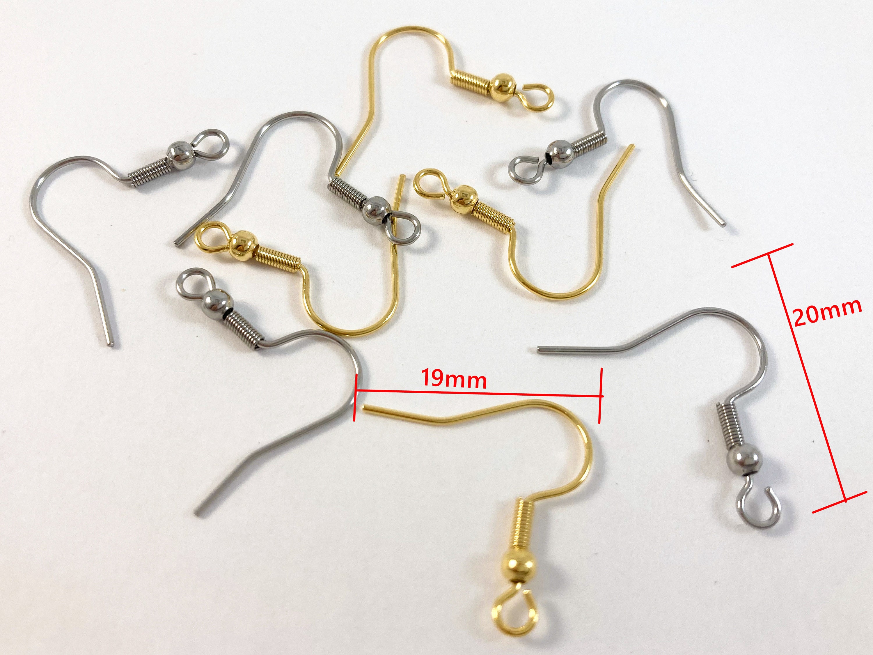 Earring Fish Hooks Hypoallergenic Earring Studs Surgical Etsy