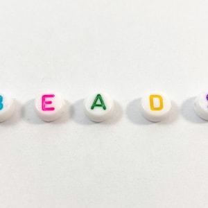 A-Z single letters, alphabet beads, multicolor, Acrylic, 6*4mm, cute spacer beads, name making, necklace and bracelet making