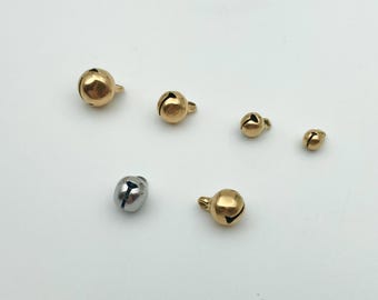 Stainless Steel Bell Charms: PVD Coated Jewelry Making, 5-10mm