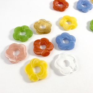 Acrylic Flower Charms: 26mm Resin pendants for Earrings