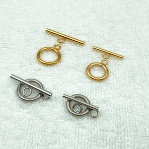 12mm 14mm Toggles, PVD Stainless Steel OT Clasps, Necklace and Bracelet Connectors, Jewelry Supplies