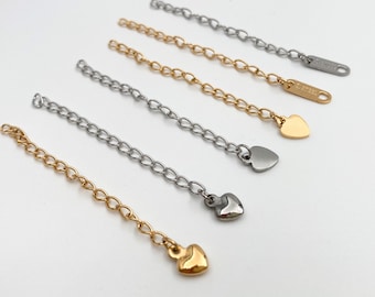 Stainless Steel  Extension Chain, 18k Gold Plated Extender: Necklace & Bracelet Supplies