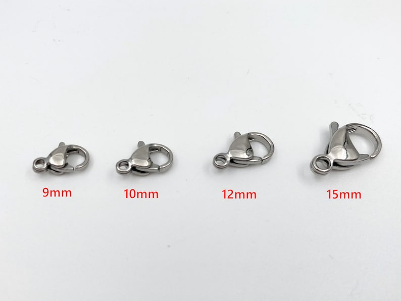 Stainless Steel Lobster Clasp Connectors 9mm 10mm12mm 15mm Etsy