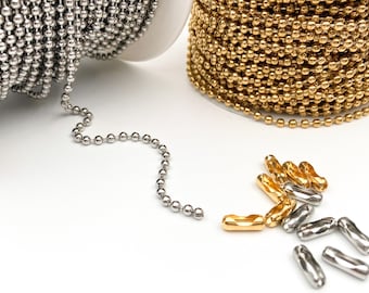Ss Ball Chain 10 Meters 304 Stainless Steel Ball Chain, Soldered, 3mm Chain Bulk Lot ...