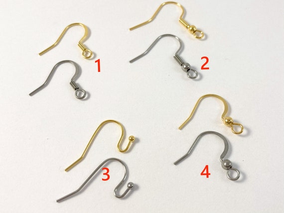 Earring Fish Hooks, Hypoallergenic Earring Studs, Surgical Stainless Steel,  Earring Findings, Jewelry Supplies -  Canada