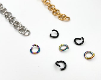 Stainless Steel Open Jump Rings: Jewelry & Bracelet Findings (3-6mm)