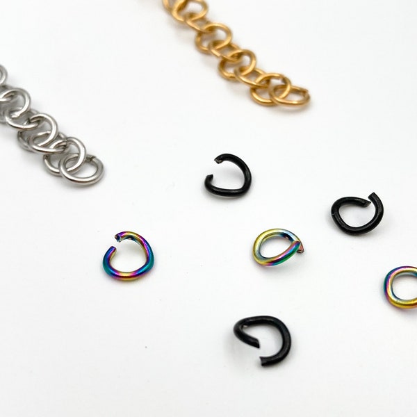 Open jump rings for jewelry stainless steel jump rings for charms and bracelet findings crafting supplies 3mm 4mm 5mm 6mm
