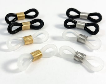 Rubber Ends Sunglass Holder, Adjustable Stainless Steel Coil, Anti-slip Eyeglass Holders