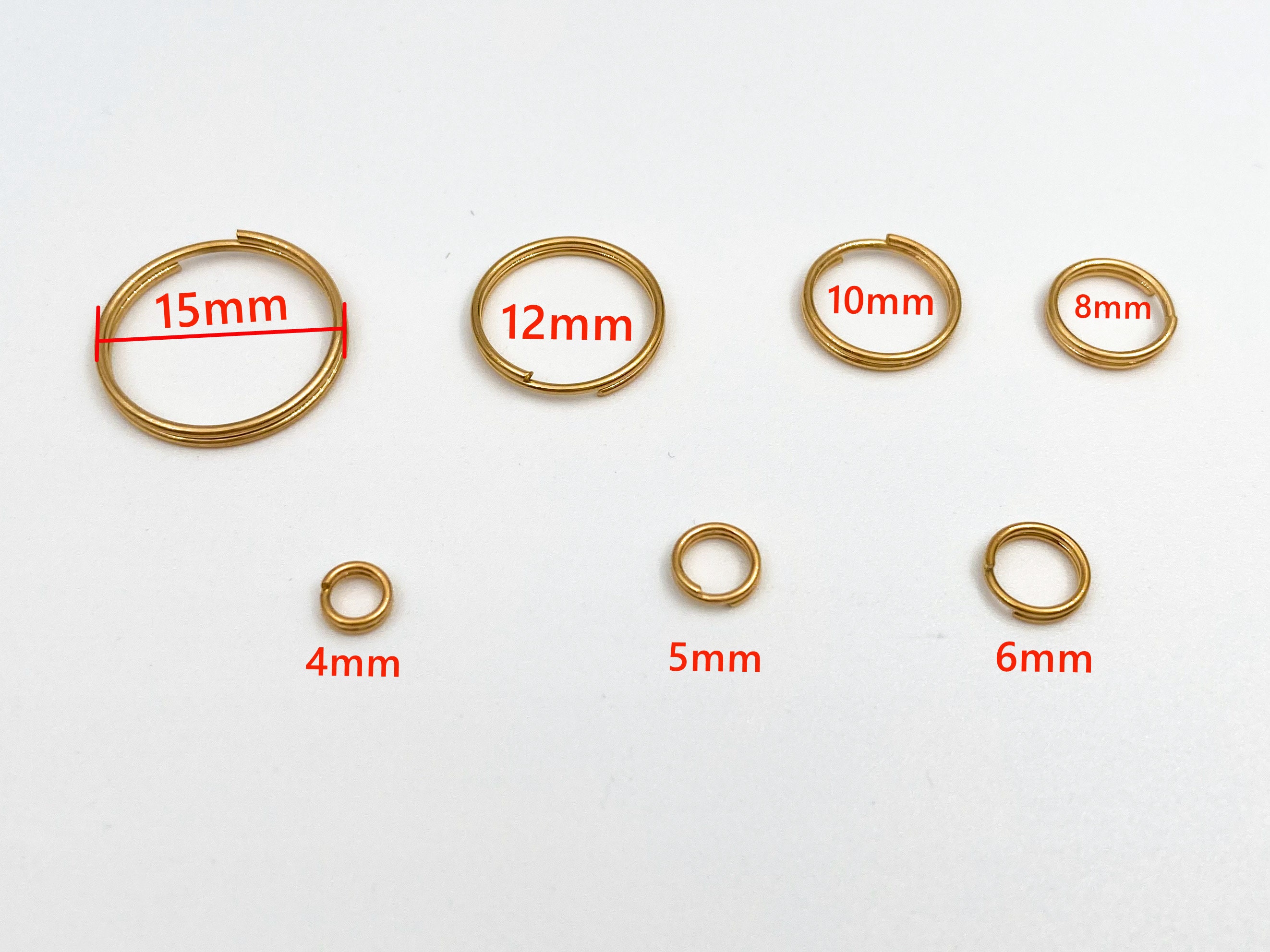 Stainless Steel Split Rings: PVD Plating Jewelry Findings (4mm-15mm) - Etsy