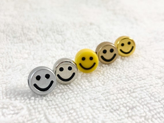  Smile Face Beads, 10mm Happy Face, Acrylic, Cute