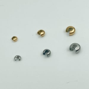Stainless Steel Crimp Cover Beads: 18K PVD Anti-Tarnish Jewelry Findings