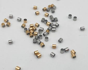 PVD Stainless Steel Crimp Beads: Jewelry Findings (1.5mm 2mm)