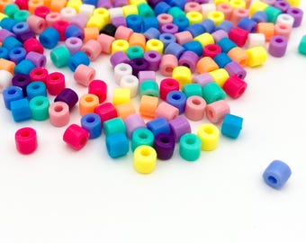 4mm Acrylic Tube Beads: Colorful Crafting Supplies