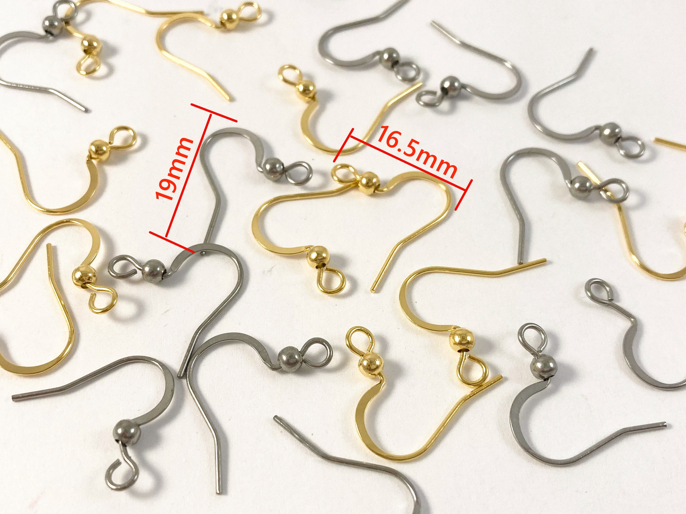 Earring Fish Hooks Hypoallergenic Earring Studs Surgical Etsy