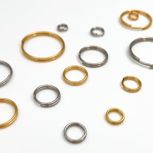 Stainless Steel Split Rings: PVD Plating Jewelry Findings (4mm-15mm)