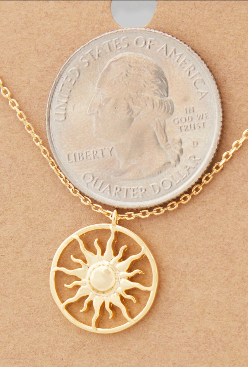 Gifts for the Holidays 18k Gold Plated Blazing Sun Necklace