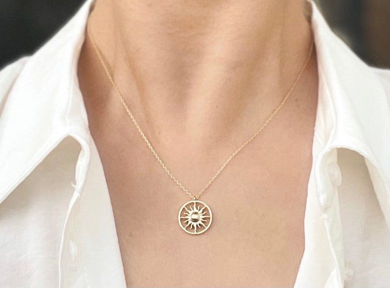 Gifts for the Holidays 18k Gold Plated Blazing Sun Necklace