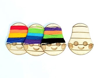 Happy Humpty Yarn & Floss Bobbins for Crochet, Knitting, Cross Stitch (approx 30yds capacity)