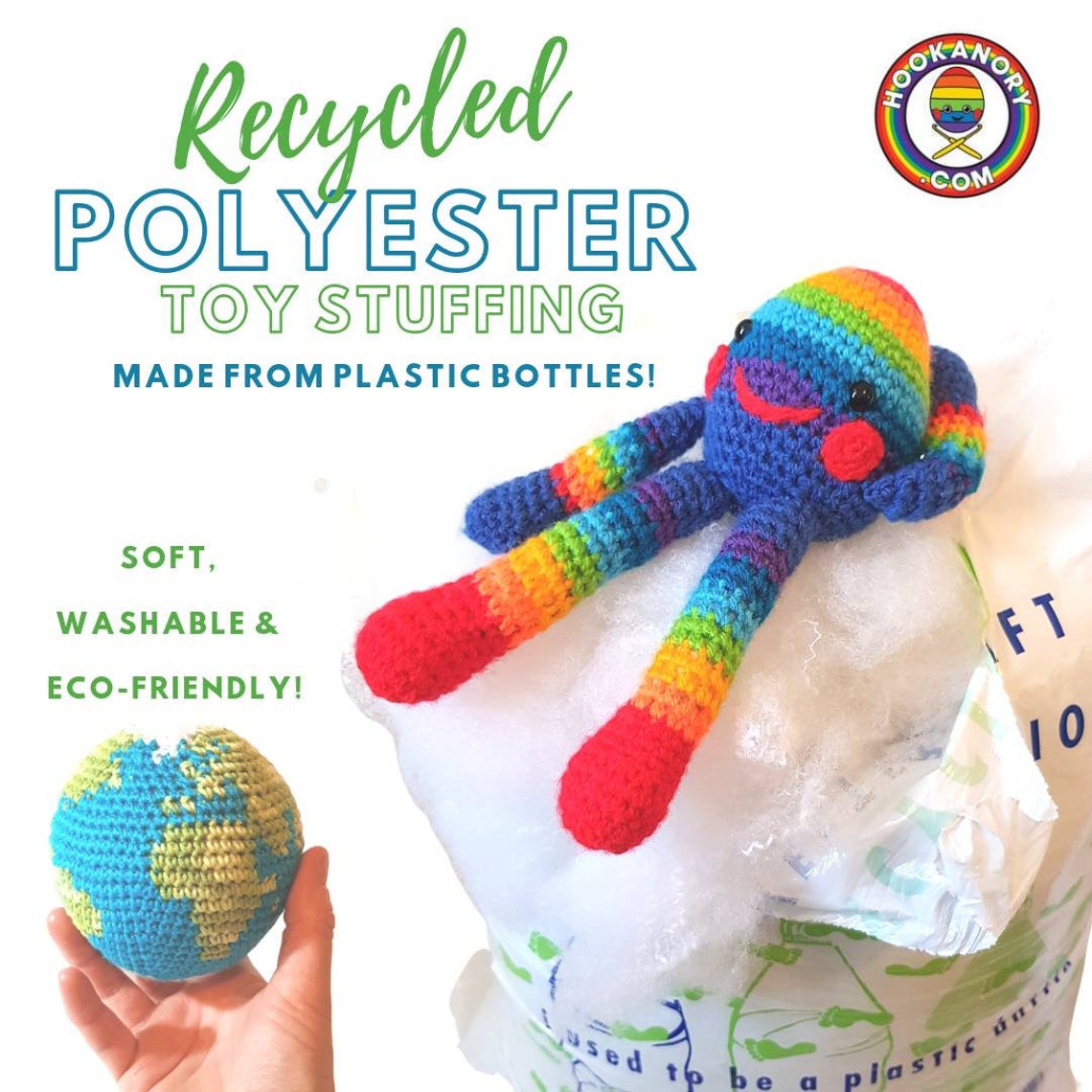 Recycled Polyester Toy Stuffing 250g 500g Soft Washable for Etsy Canada