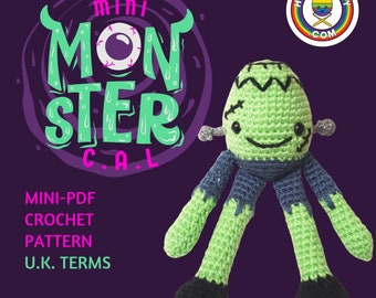 Frankenstein Humpty Dumpty Monster Amigurumi Crochet Pattern (PDF) Plus FREE Bonus Pattern!