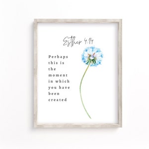 Esther 4:14 Perhaps you were born for such a time as this Bible Verse Print,Scripture Wall art Rainbow Christian Baby Nursery Wall Art