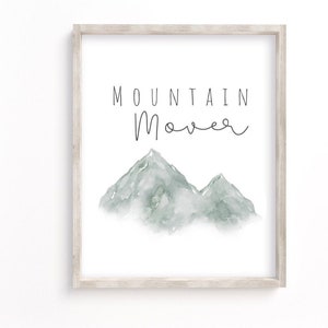 Mountain Mover Print: Bible Verse Wall Art (Digital Download)