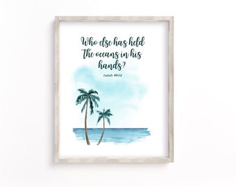 Bible Verse Ocean Etsy