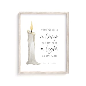 Your word is a lamp for my feet and a light on my path, Bible verse printable