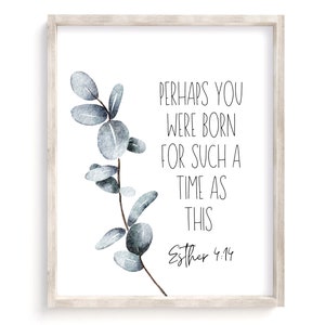 Esther 4:14 Perhaps you were born for such a time as this Bible Verse Print,Scripture Wall art Rainbow Christian Baby Nursery Wall Art