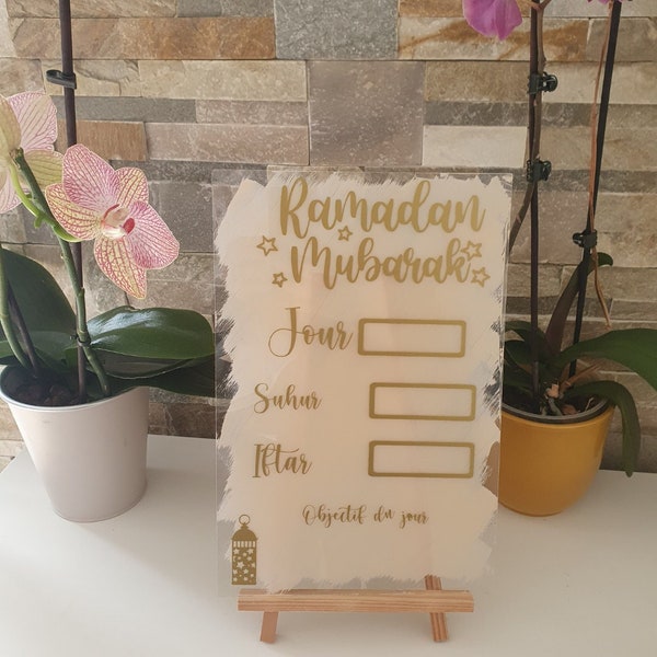 Cadre horaire Ramadan (décoration ramadan, décoration table)