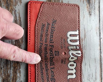 Wilson Leather NFL Football Cardholder. Handstiched,  Very Unique