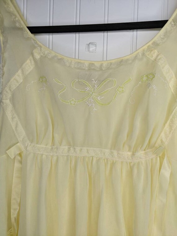 Vintage Munsingwear Lace Chiffon Nightgown - image 2