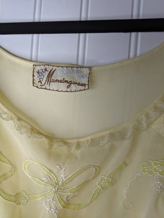 Vintage Munsingwear Lace Chiffon Nightgown - image 10