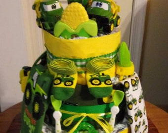 john deere diaper cake