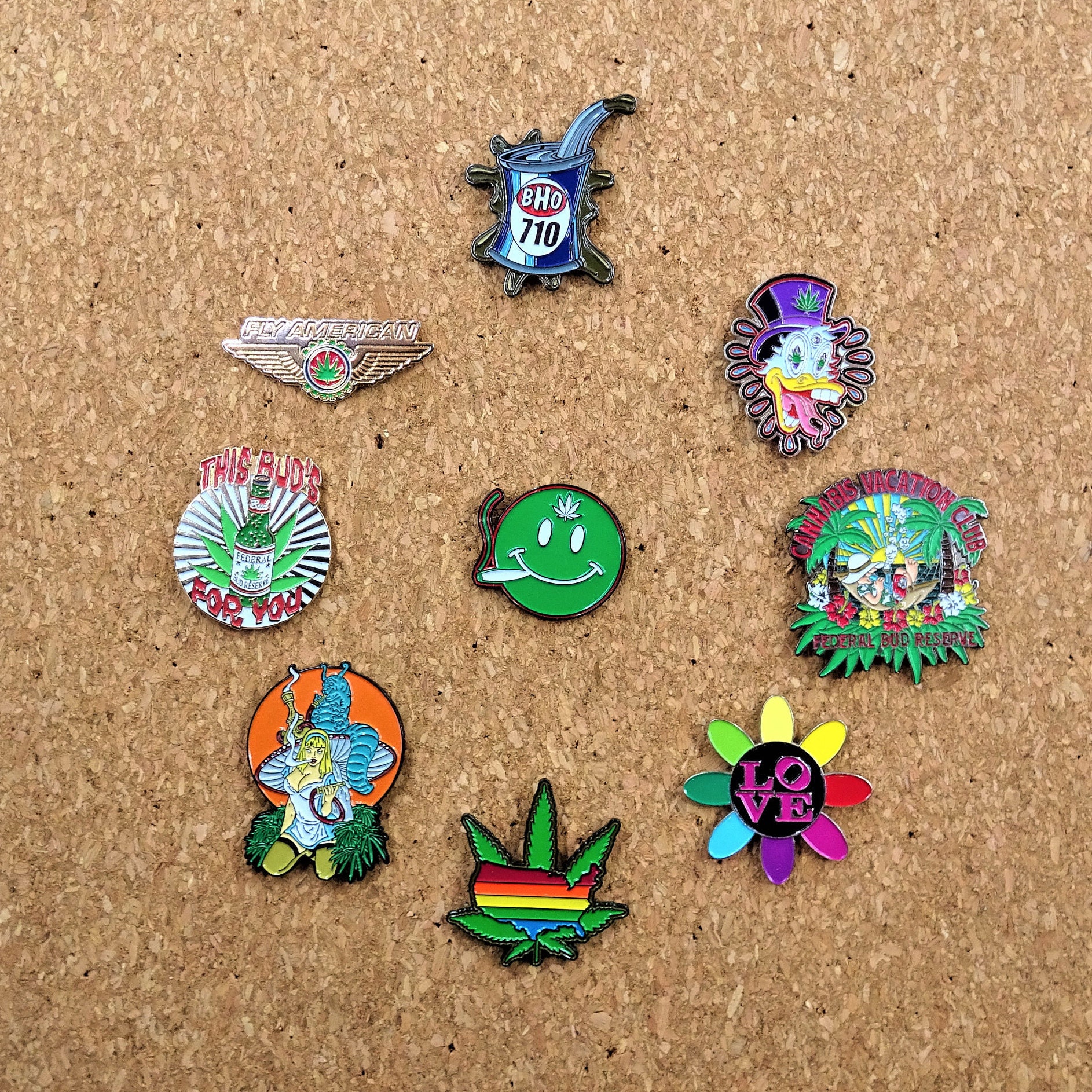 Cannabis Hat Pins Etsy