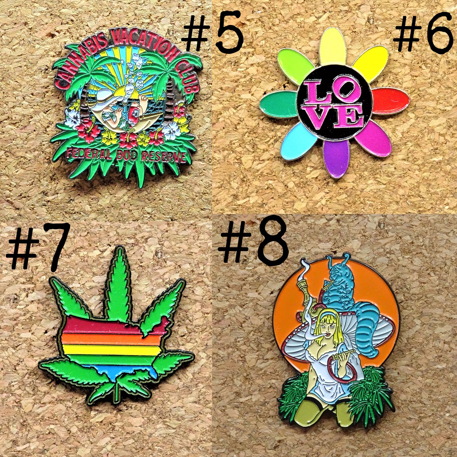 Cannabis Hat Pins Etsy