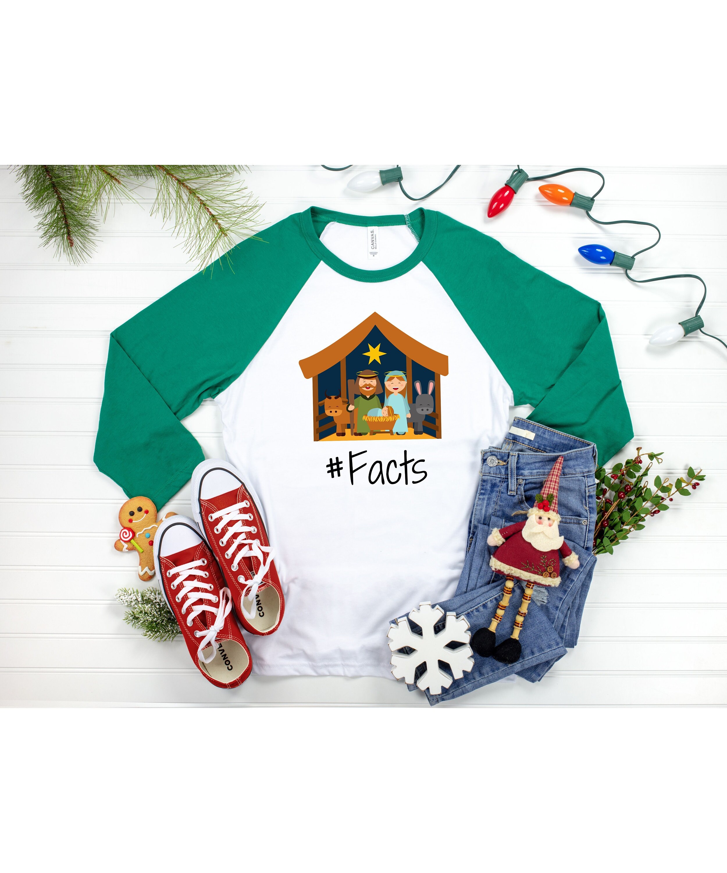 Nativity Scene Christmas Shirt Christmas Pajamas With Manger Etsy UK