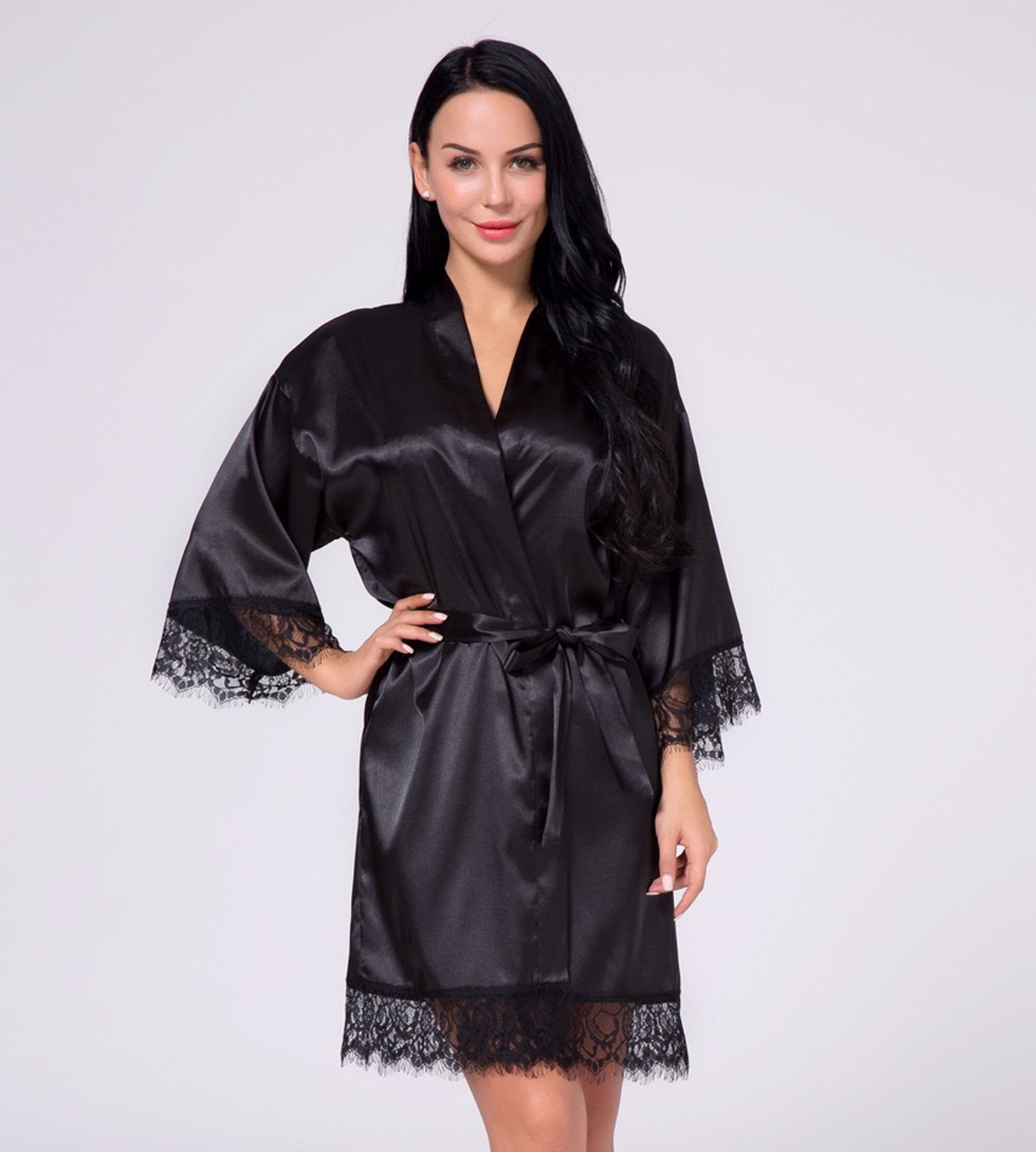 Robe nupcial de encaje batas de dama de honor bata de Etsy