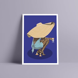 Illustratie Jacquemus A5 - Kleurenprint - Kunstposter - Tekenen