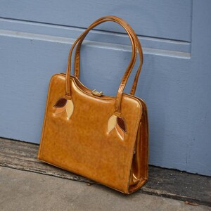 60s 70s patchwork framed handbag