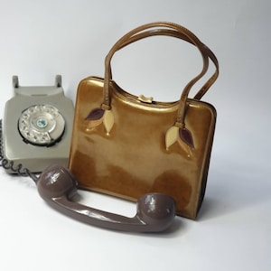 60s 70s patchwork framed handbag