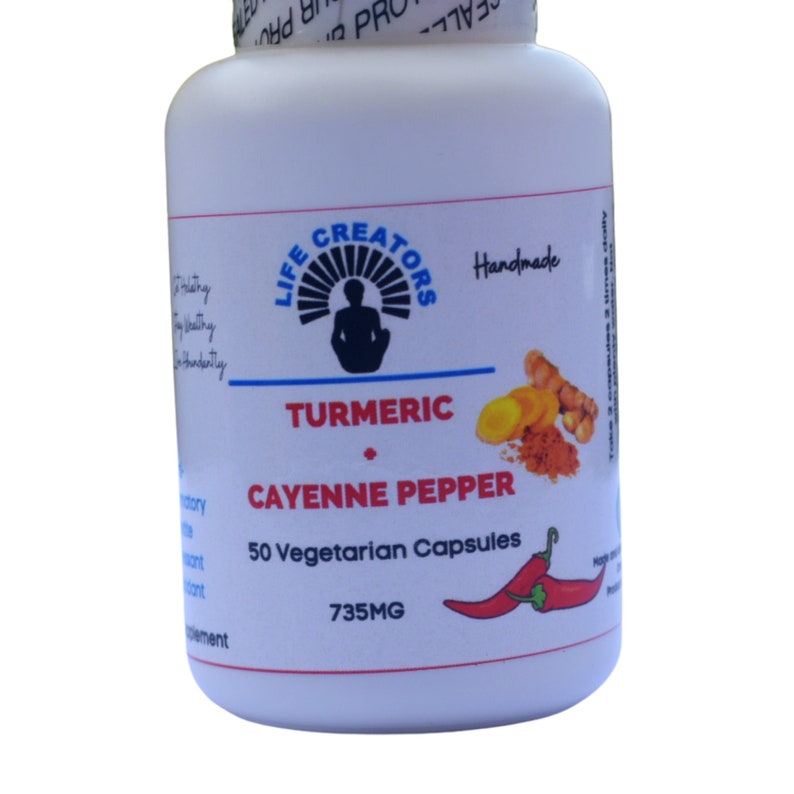 Cayenne Pepper and Turmeric Capsules Appetite Suppressant Etsy