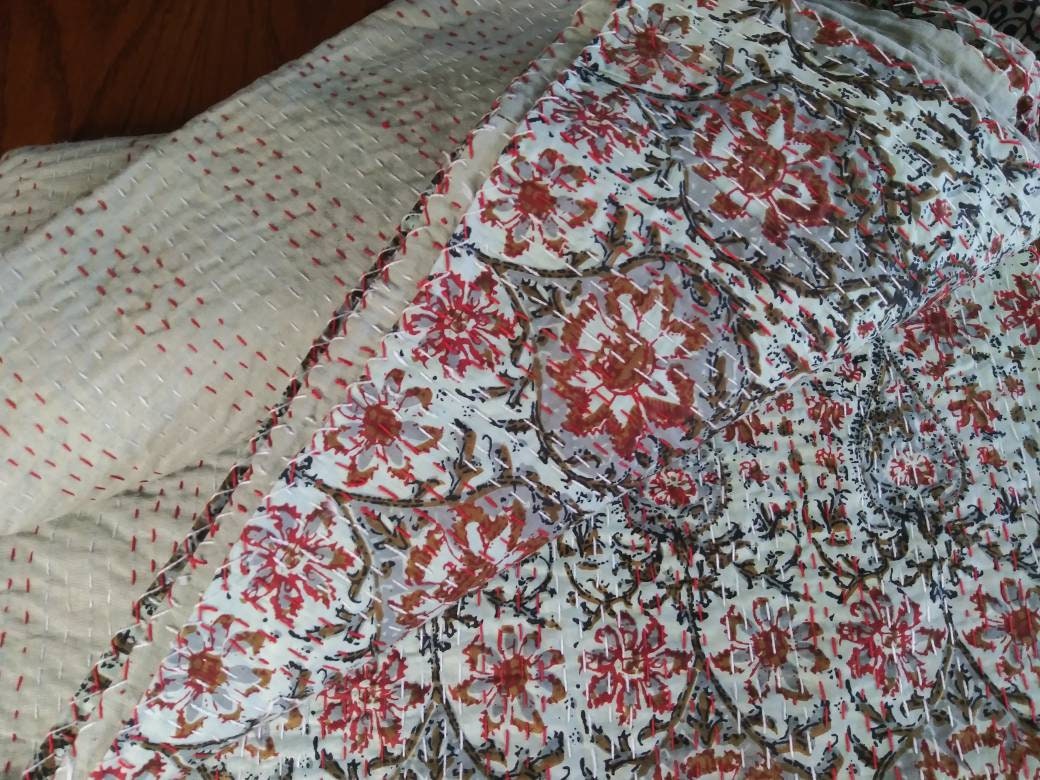 Drishya Kantha Quilt King Size Etsy UK