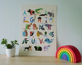 Animal Alphabet A3 Print