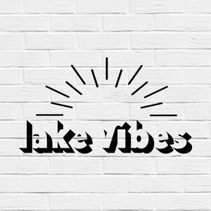 Lake Vibes svg, Summer svg, Lake Vibes, SVG cut file, PNG transparent file, Cricut, Silhouette, lake summer cut file