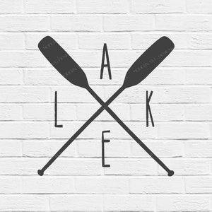 Crossed paddle lake svg, Summer svg, Lake life, SVG cut file, PNG transparent file, Cricut, Silhouette, lake paddles summer cut file