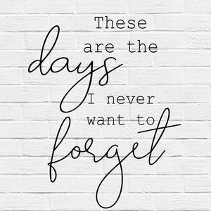 These are the days I never want to forget svg, Summer svg, SVG cut file, PNG transparent file, Cricut, Silhouette, these are the days
