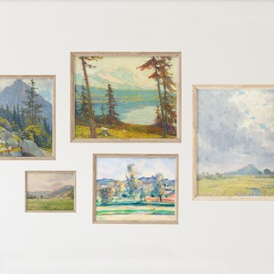 Instant Gallery Wall - Vintage Mountain Paintings